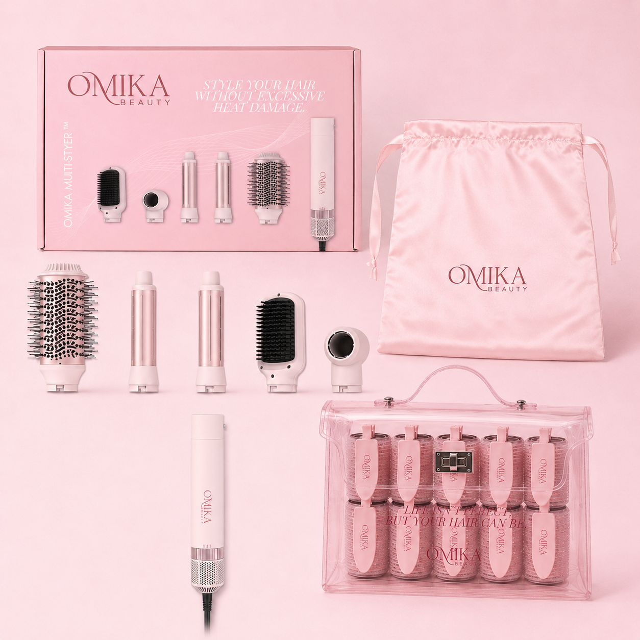OMIKA MultiStyler™ + Premium Thermal Hair Roller Set Bundle